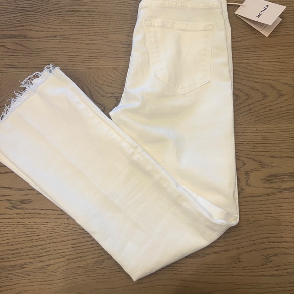 New with tags Mother denim white the hustler ankle fray the fairest of all 24 - Picture 4 of 8